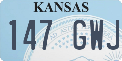 KS license plate 147GWJ