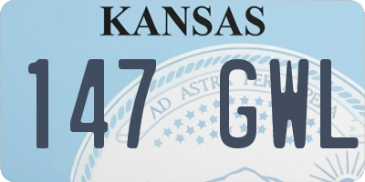 KS license plate 147GWL