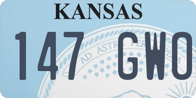 KS license plate 147GWO