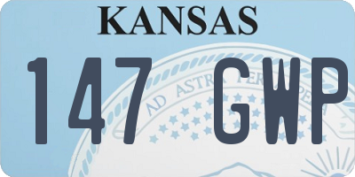 KS license plate 147GWP