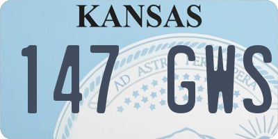 KS license plate 147GWS