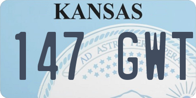 KS license plate 147GWT