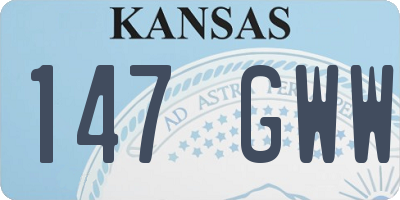 KS license plate 147GWW