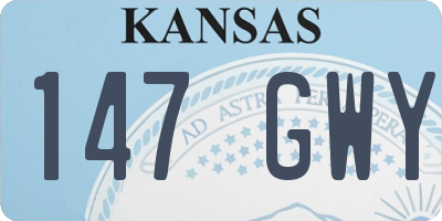 KS license plate 147GWY