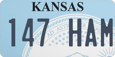 KS license plate 147HAM