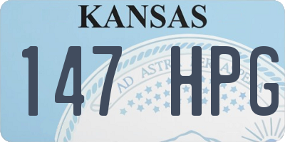 KS license plate 147HPG