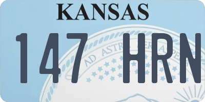 KS license plate 147HRN