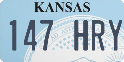 KS license plate 147HRY