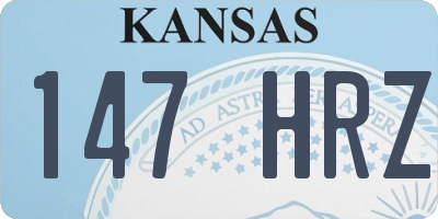 KS license plate 147HRZ