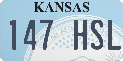 KS license plate 147HSL