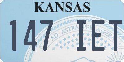 KS license plate 147IET
