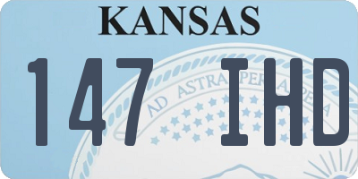 KS license plate 147IHD