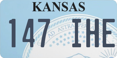 KS license plate 147IHE