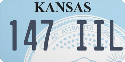KS license plate 147IIL