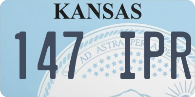 KS license plate 147IPR