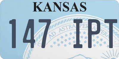 KS license plate 147IPT