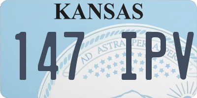 KS license plate 147IPV