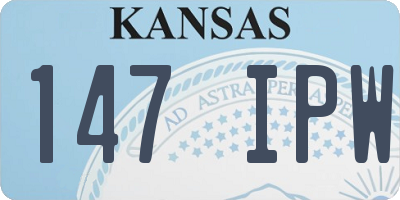 KS license plate 147IPW