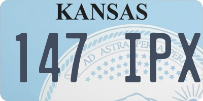 KS license plate 147IPX