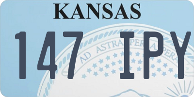 KS license plate 147IPY