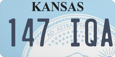 KS license plate 147IQA