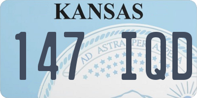 KS license plate 147IQD