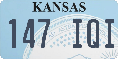 KS license plate 147IQI