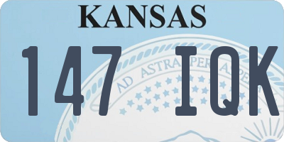 KS license plate 147IQK