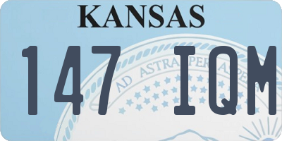 KS license plate 147IQM