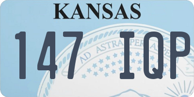 KS license plate 147IQP