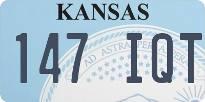 KS license plate 147IQT