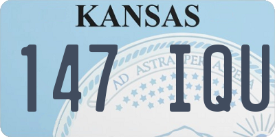 KS license plate 147IQU