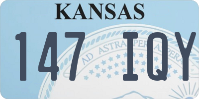 KS license plate 147IQY
