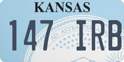 KS license plate 147IRB