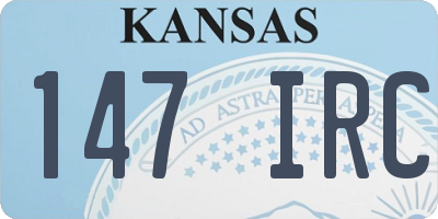 KS license plate 147IRC