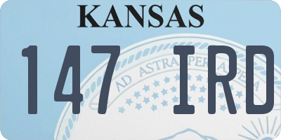 KS license plate 147IRD