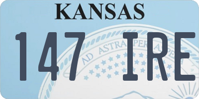 KS license plate 147IRE