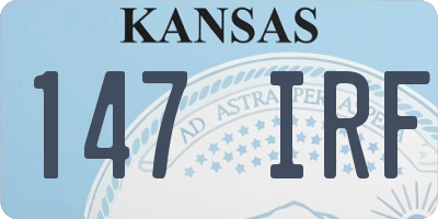 KS license plate 147IRF