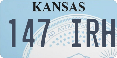 KS license plate 147IRH