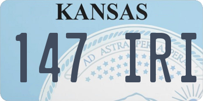 KS license plate 147IRI