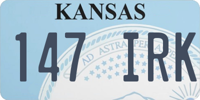 KS license plate 147IRK