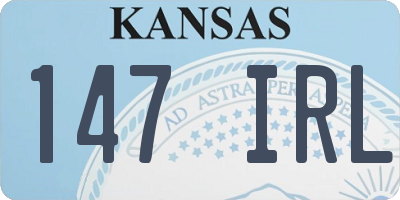 KS license plate 147IRL