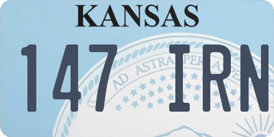 KS license plate 147IRN