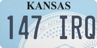 KS license plate 147IRQ
