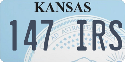 KS license plate 147IRS
