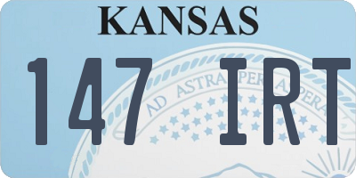 KS license plate 147IRT