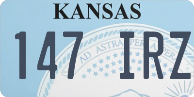 KS license plate 147IRZ