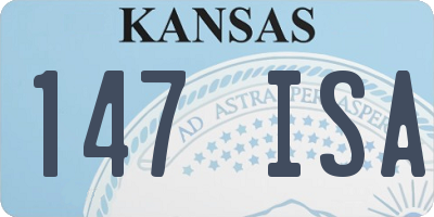 KS license plate 147ISA