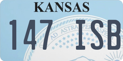 KS license plate 147ISB