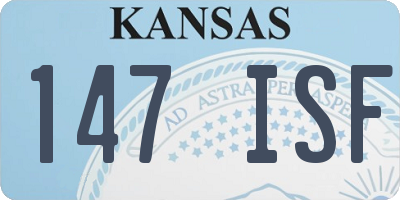 KS license plate 147ISF